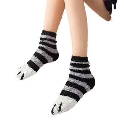 Gohobi Cat Paw Coral Fleece Socks