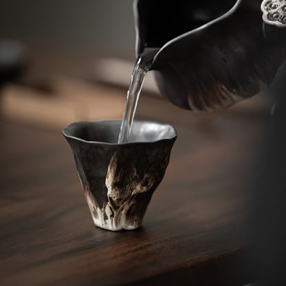 Gohobi Handmade Black Wabi-sabi Tea Cup