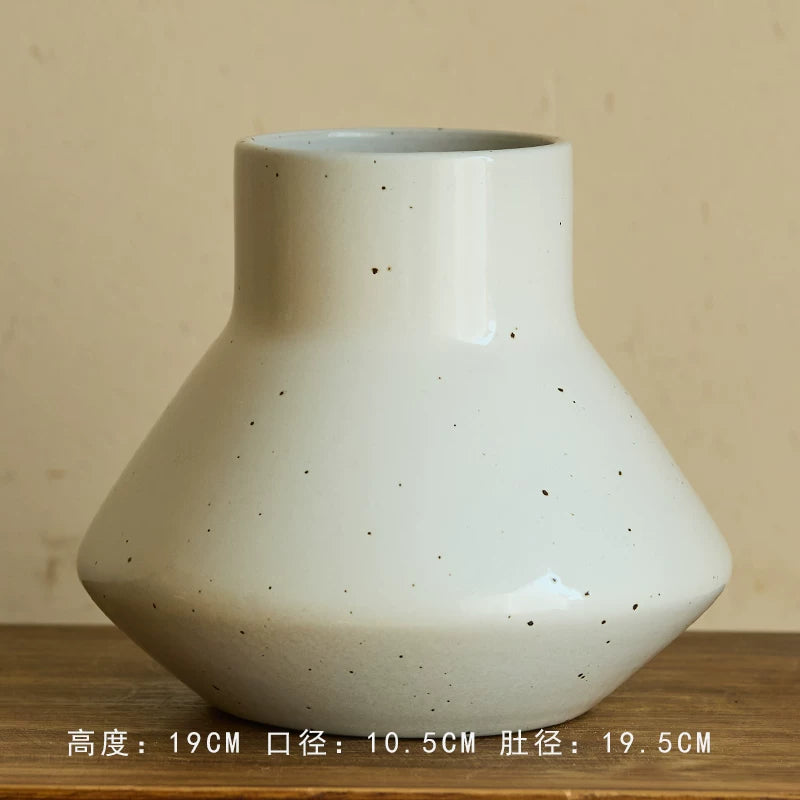 Gohobi Jingdezhen Retro Ceramic Hydroponic Vase – Antique Style Decorative Flower Vase for Home
