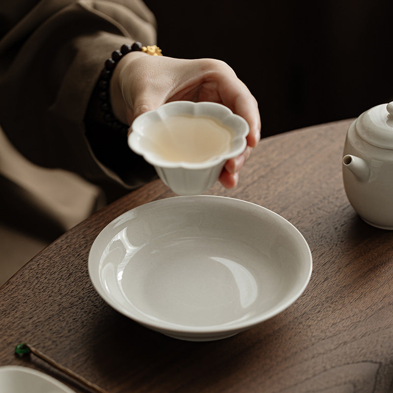 Gohobi Plant Ash Ceramic Multi-Purpose Tea Disc – Gongfu Dry Brewing and Refreshment Plate