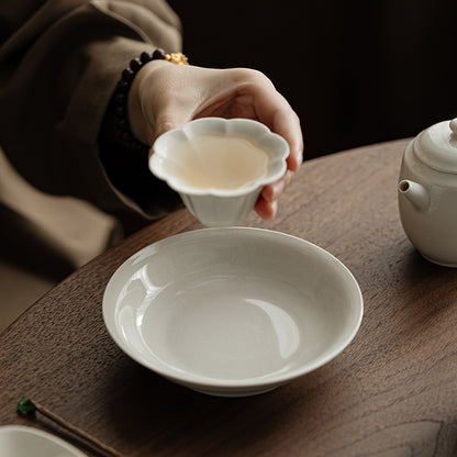 Gohobi Plant Ash Ceramic Multi-Purpose Tea Disc – Gongfu Dry Brewing and Refreshment Plate