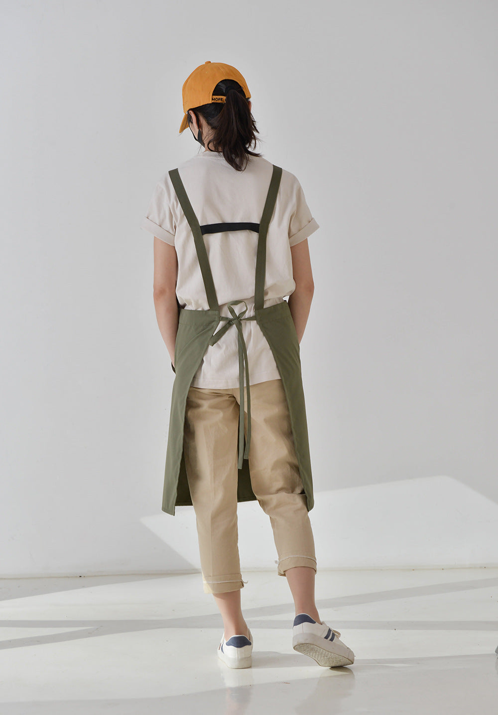 Gohobi Korean-Style Printed Cotton-Linen Apron