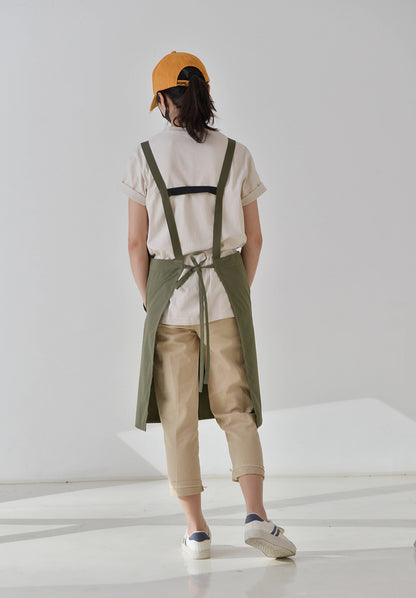 Gohobi Korean-Style Printed Cotton-Linen Apron