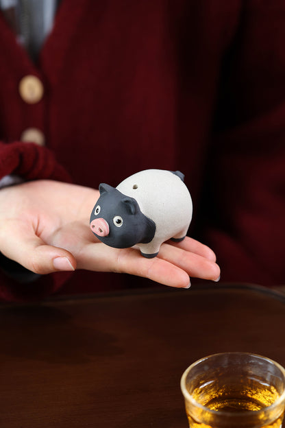 Roaring Gongtang purple sand tea pet pig ornament boutique can raise Jingtang pig personalized tea play tea table tea table tea set accessories