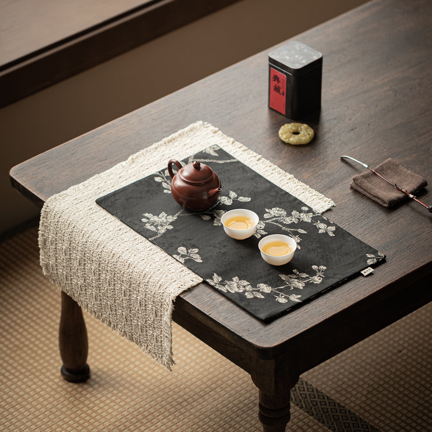 Gohobi Guofeng Brocade Tea Banquet Double-Sided Embroidered Tea Towel