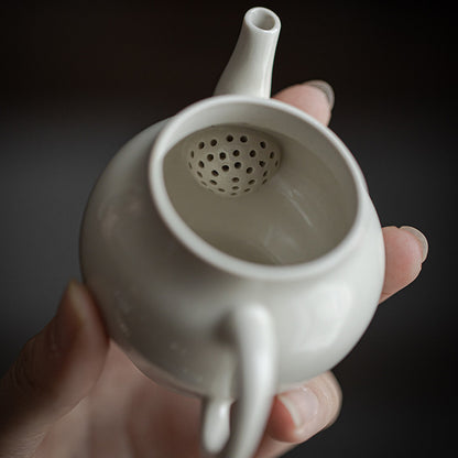 Gohobi Japanese-Style Grass Ash Glaze Handmade Teapot