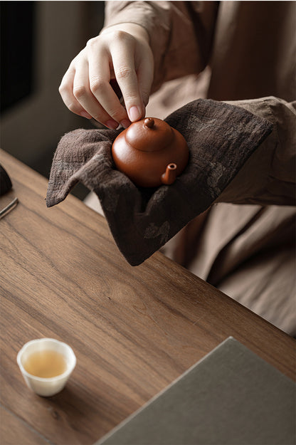 Torchon Gongfu en coton et lin teint à la main Gohobi