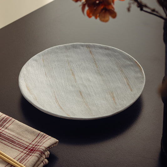 Gohobi Dill-Painted Firewood-Fired Flat Plate