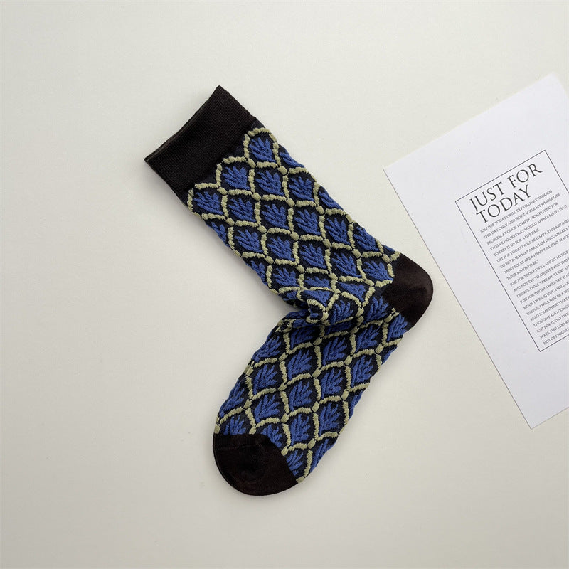Gohobi Japanese 3D Floral Mid-Calf Socks