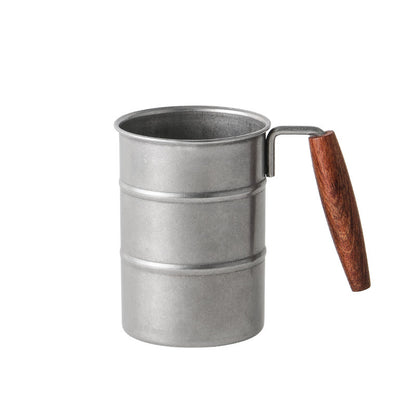 Gohobi Stainless Steel Mug Wooden Lid and Handle