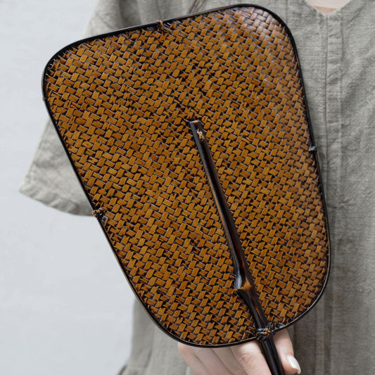 Gohobi Handmade Woven Bamboo Hand Fan – Chinese Square Fan