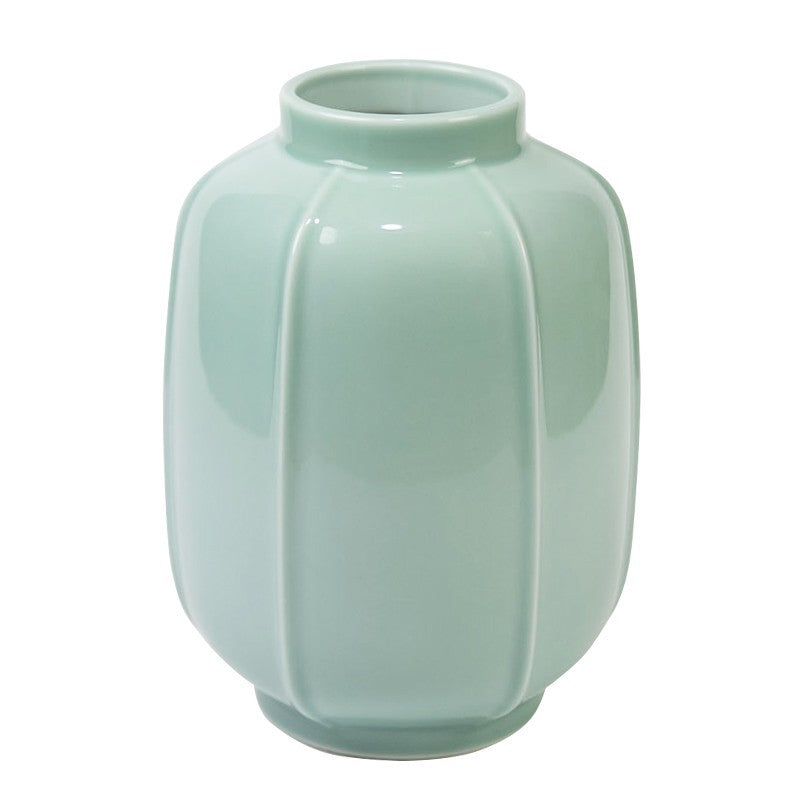 Gohobi Celadon Ikebana Vase – Japanese Style Ceramic Flower Arrangement Vessel