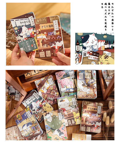 Gohobi Japanese Cat Magnetic Notebook, Monthly Planner, Study Notebook, Pocket Diary