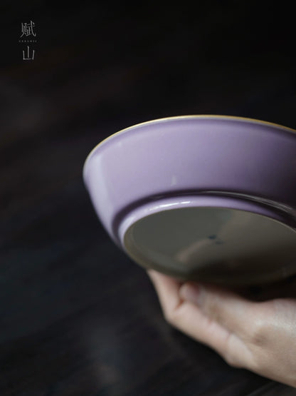 [賦山敘 x Gohobi] "Dai Zi Sanduo" Hand-Painted Pastel Tea Tray – Dry Brewing Tray / Teapot Base / Fruit Plate