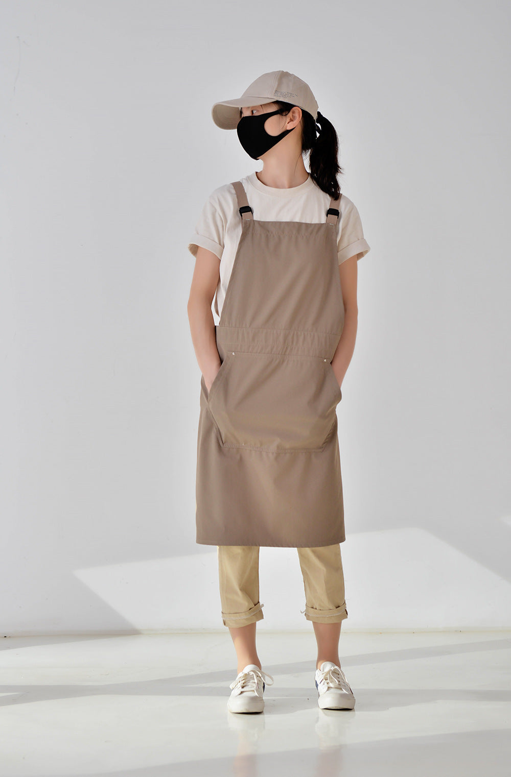 Gohobi Korean-Style Printed Cotton-Linen Apron
