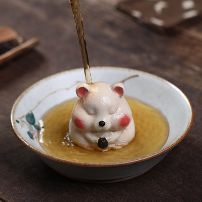 Gohobi Yixing Purple Clay Mouse Tea Pet – Handmade Lucky Ornament