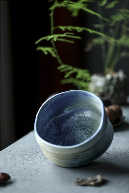 Gohobi Ceramic Blue Matcha Bowl