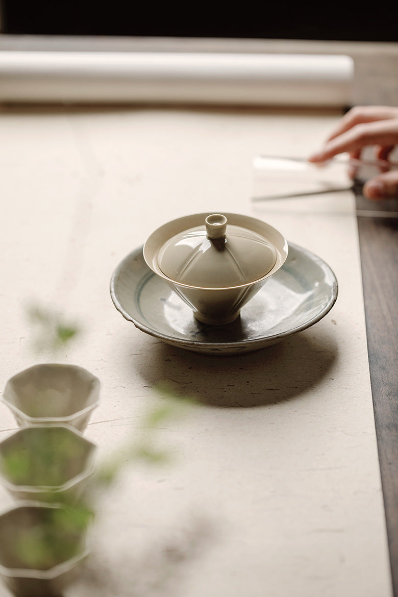 Gohobi Handmade Green and Beidge Gaiwan