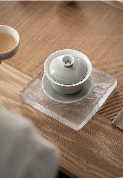 Gohobi Japanese-style Ice Ash Soot Glaze Sancai Gaiwan