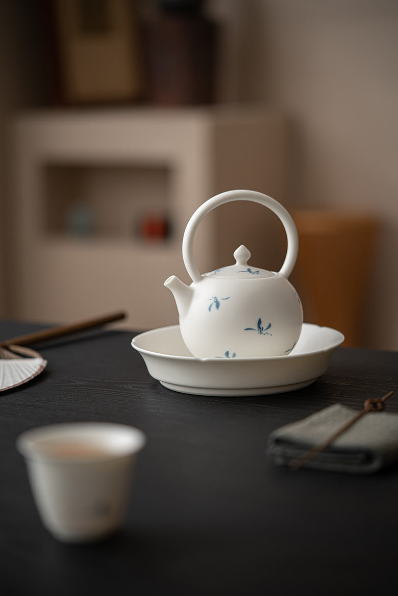 Gohobi Hand-Painted Orchid Teapot