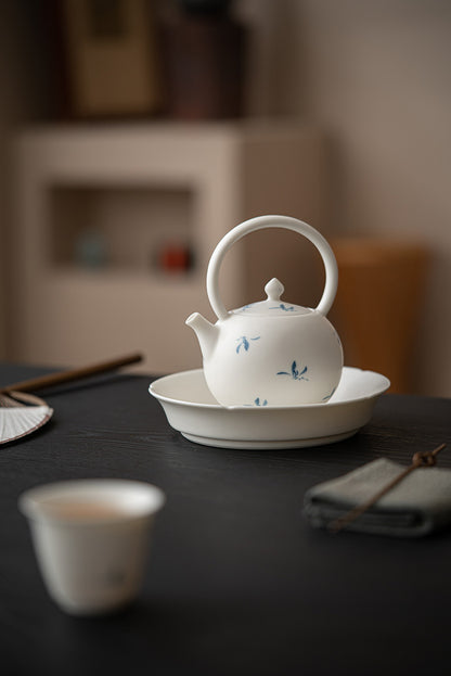 Gohobi Hand-Painted Orchid Teapot