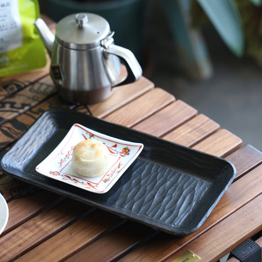 Gohobi Handcrafted Cherry Wood Tea Tray