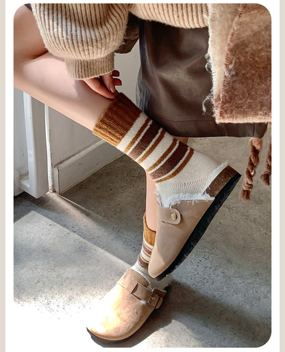 Gohobi Brown Autumn Socks