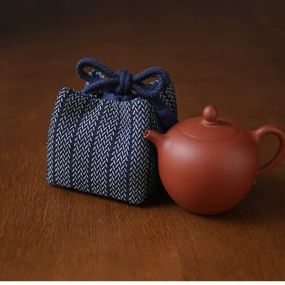 Gohobi Denim Mini Teaware Storage Travel Bag