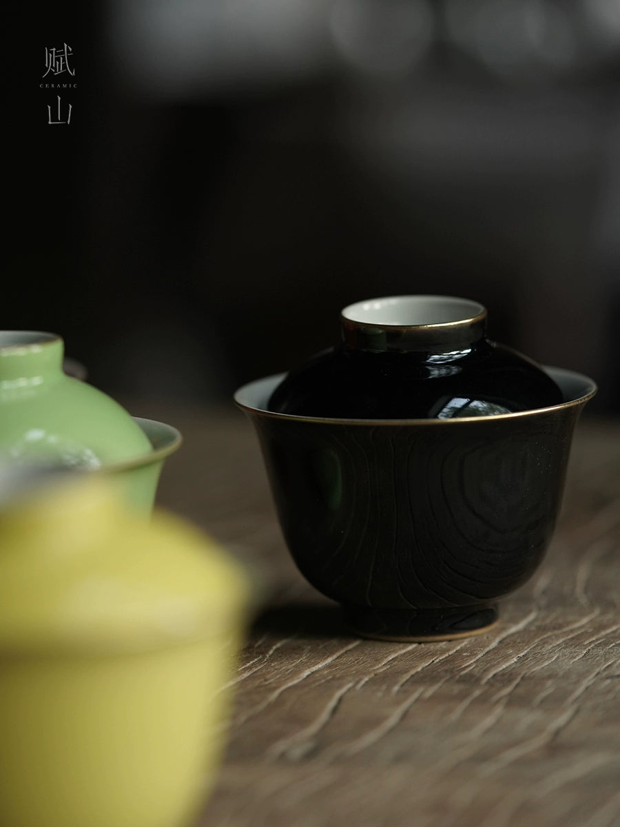 [賦山敘 x Gohobi] “Ink Bamboo & Crane” Kuikou Master Cup – Hand-Painted Jingdezhen Ceramic Tasting Cup