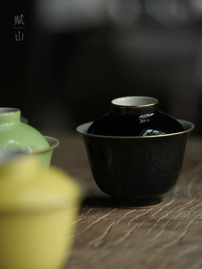 [賦山敘 x Gohobi] “Ink Bamboo & Crane” Kuikou Master Cup – Hand-Painted Jingdezhen Ceramic Tasting Cup