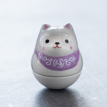 Gohobi Handmade Ceramic Shiba Inu Ornament Tumbler