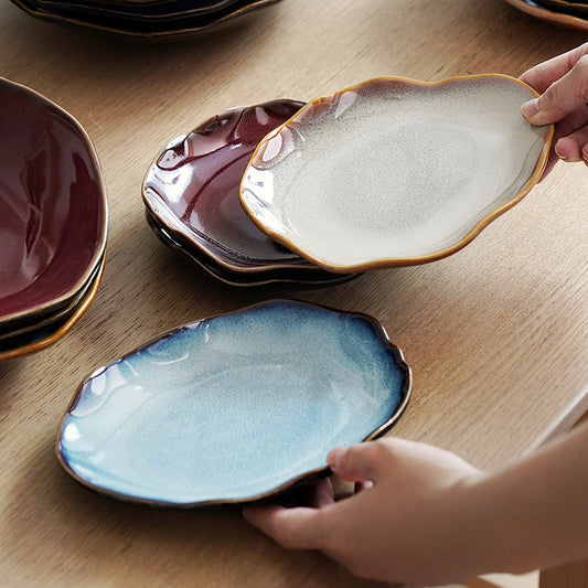 Gohobi Vintage Kiln-Change Irregular Plate