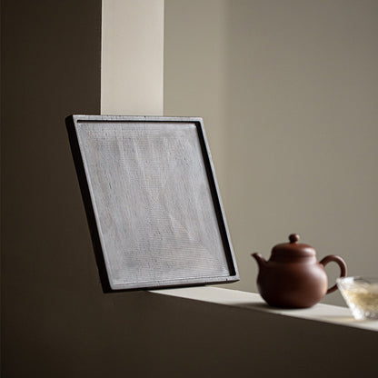 Plateau carré noir ébène Gohobi de style japonais Wabi-Sabi 004