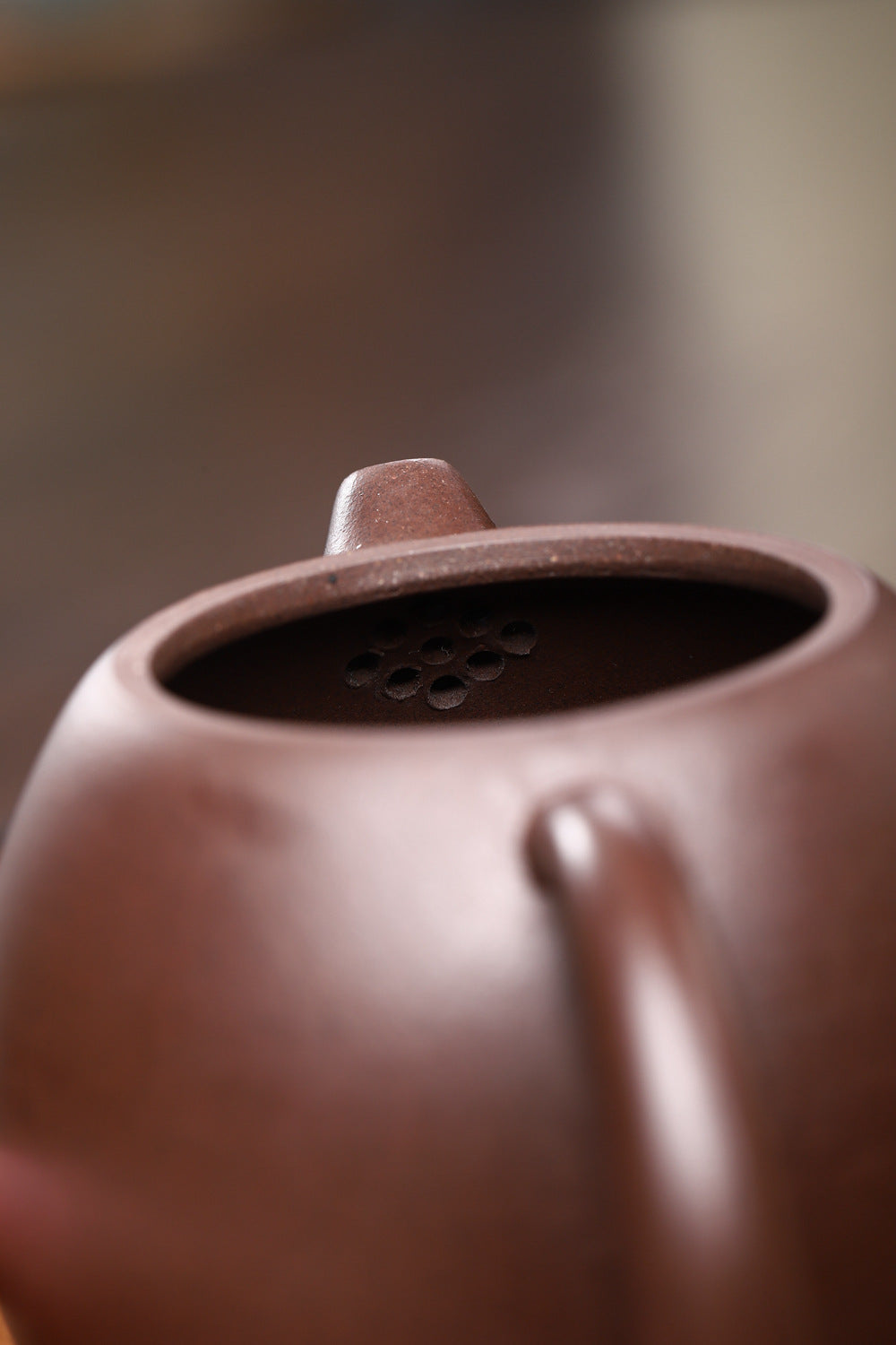 Gohobi Yixing Brown Clay Dragon Egg Teapot