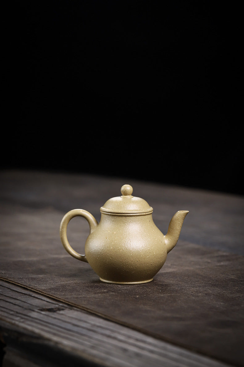 [Chingshui Tang 青水堂] Handmade Yixing Green Zisha Clay Si Ting Teapot – 130ml Original Ore Clay Gongfu Teapot with Built-in Filter