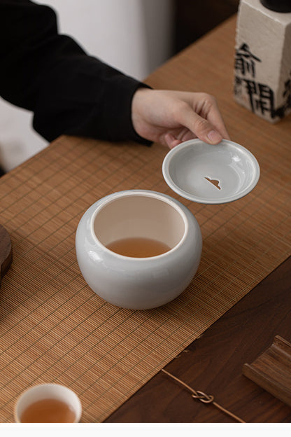 Cendres glacées Yuanshan Jianshui ménage tasse moyenne et petite tasse à thé lavage céramique réservoir de résidus de thé réservoir d'eau simple accessoires de service à thé de kung fu