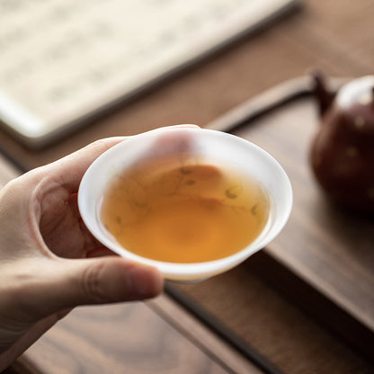 Gohobi Hand-painted Jade White Floral Porcelain Tea Cup