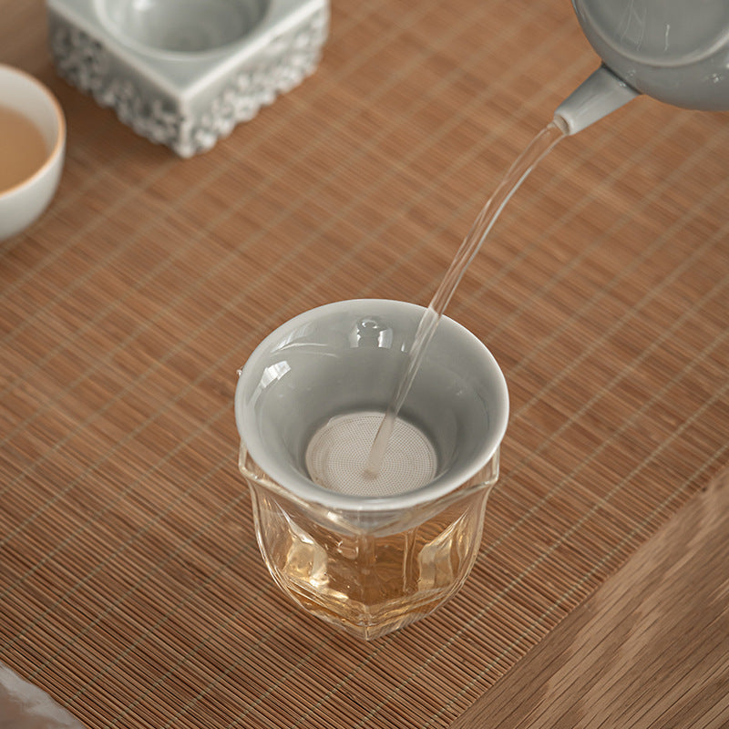 Gohobi Japanese Ice Gray Glaze Lake Stone Filter