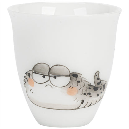 Gohobi White Jade Clay Chinese Zodiac Gongfu Tea Cup – Personal Ceramic Master Cup for Home Use and Gift