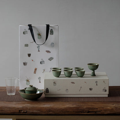 Gohobi Soda Green High Foot Tea Cup