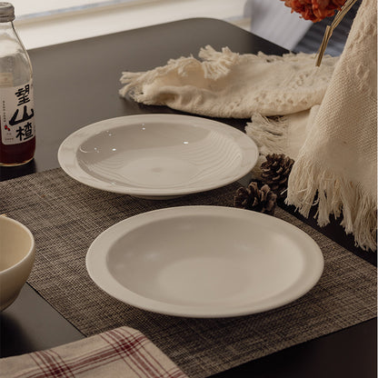 Gohobi Painted Gold Small-Foot Flat-Edge Plate