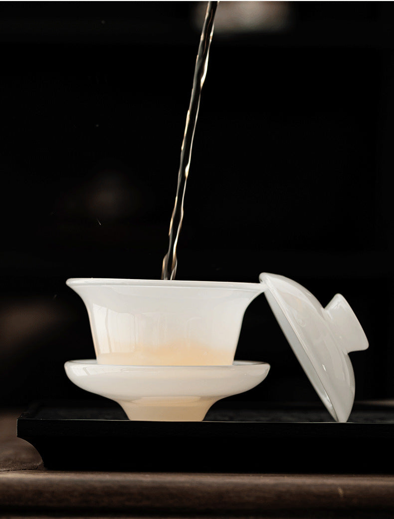 Gohobi Ancient Glazed Three-Talented Cover Gaiwan