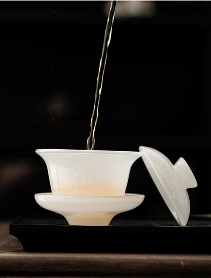 Gohobi Ancient Glazed Three-Talented Cover Gaiwan