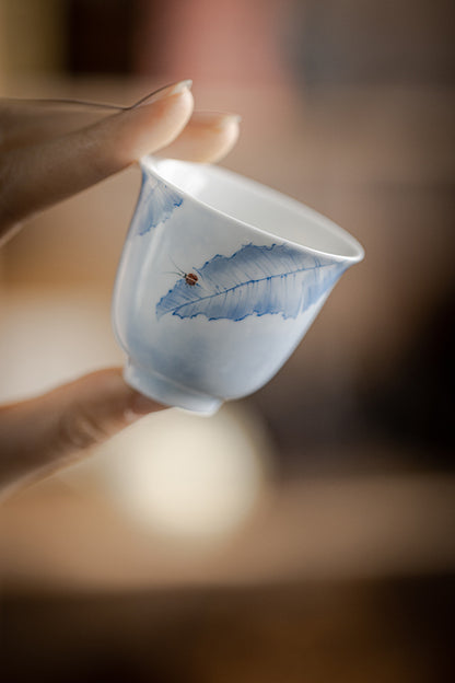Gohobi Hand-Painted Banana Leaf Teacup