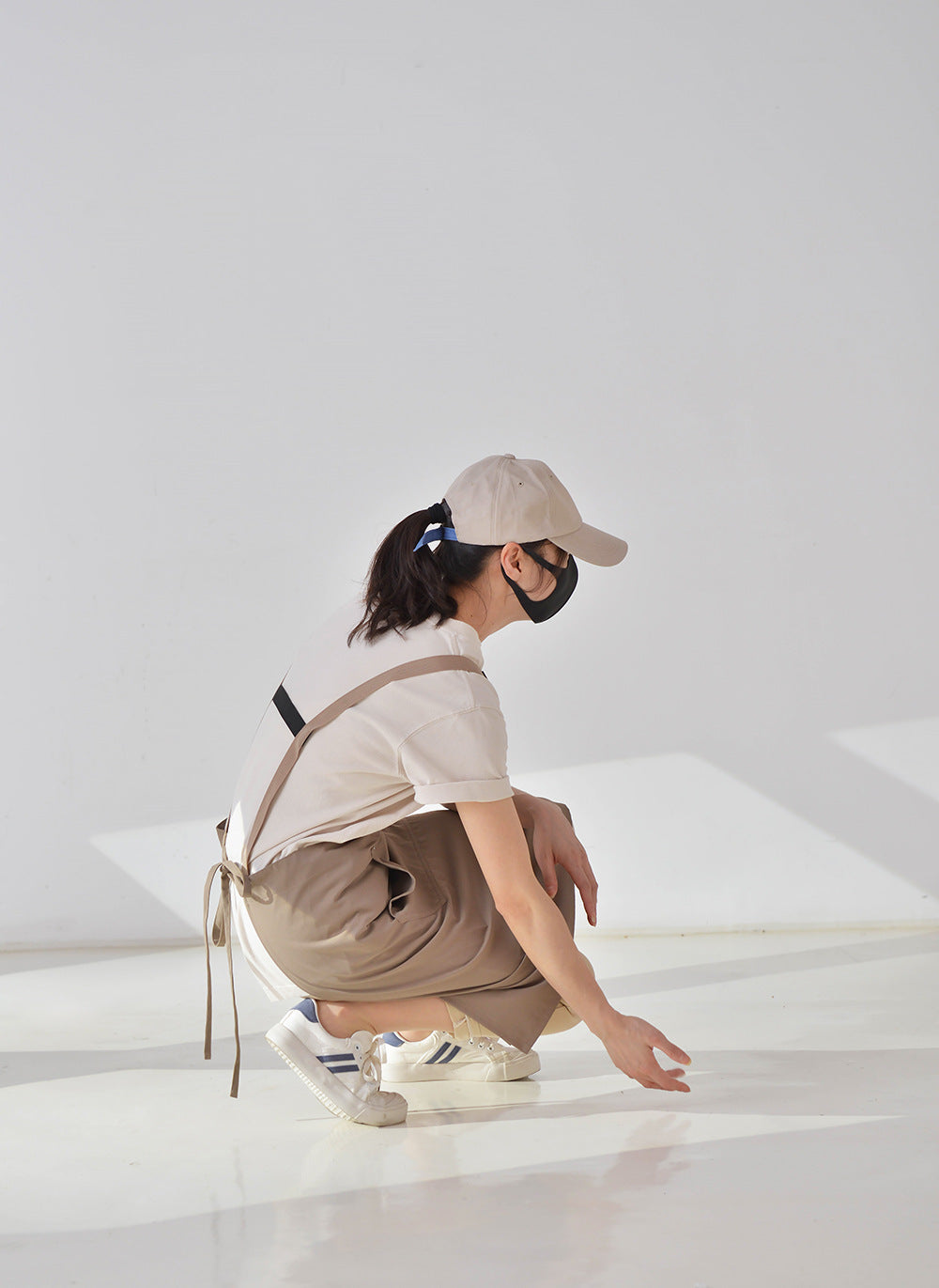 Gohobi Korean-Style Printed Cotton-Linen Apron