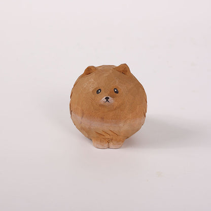 Gohobi Handmade Wooden Pomeranian Dog Ornament