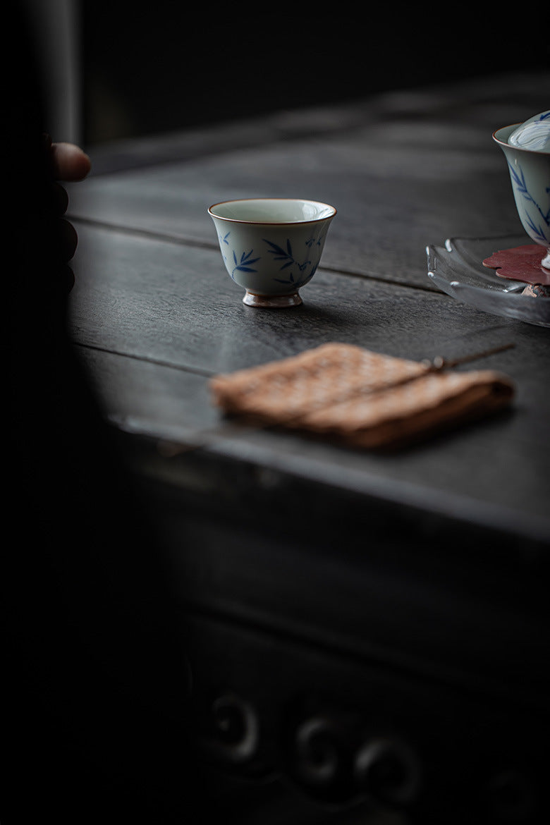 Gohobi Hand-Painted Bamboo Vintage-Style Tea cup