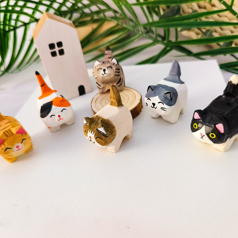 Gohobi Handcrafted Wooden Dogs and Cats Ornament
