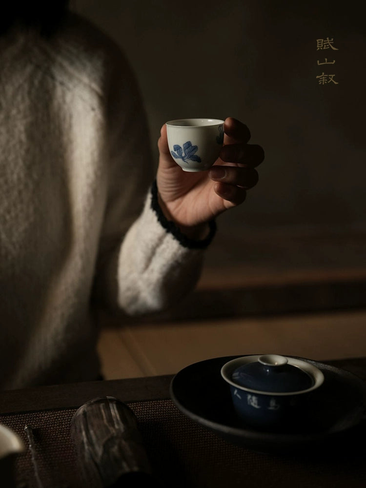 [賦山敘 x Gohobi] Blue and White "Cabbage" Small Tea Cup
