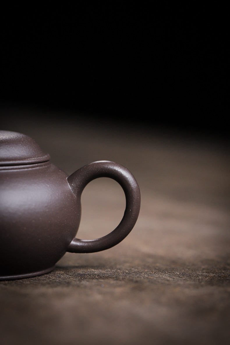 [Chingshui Tang 青水堂] Handmade Yixing Celadon Zisha Clay Shui Ping Teapot 100ml – Original Ore Tianqing Clay Thin-Walled Gongfu Tea Teapot with Built-In Filter
